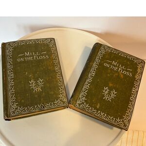 Antique books Mill on the Floss 2 book collection George Eliot hardback